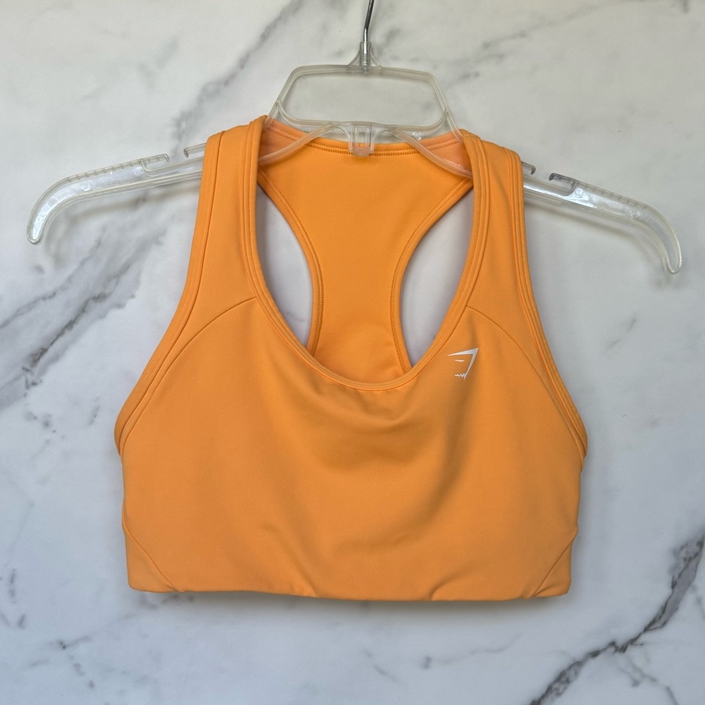 Gymshark Orange Yellow Sports Bra with (no padding) #gymwear #athletic